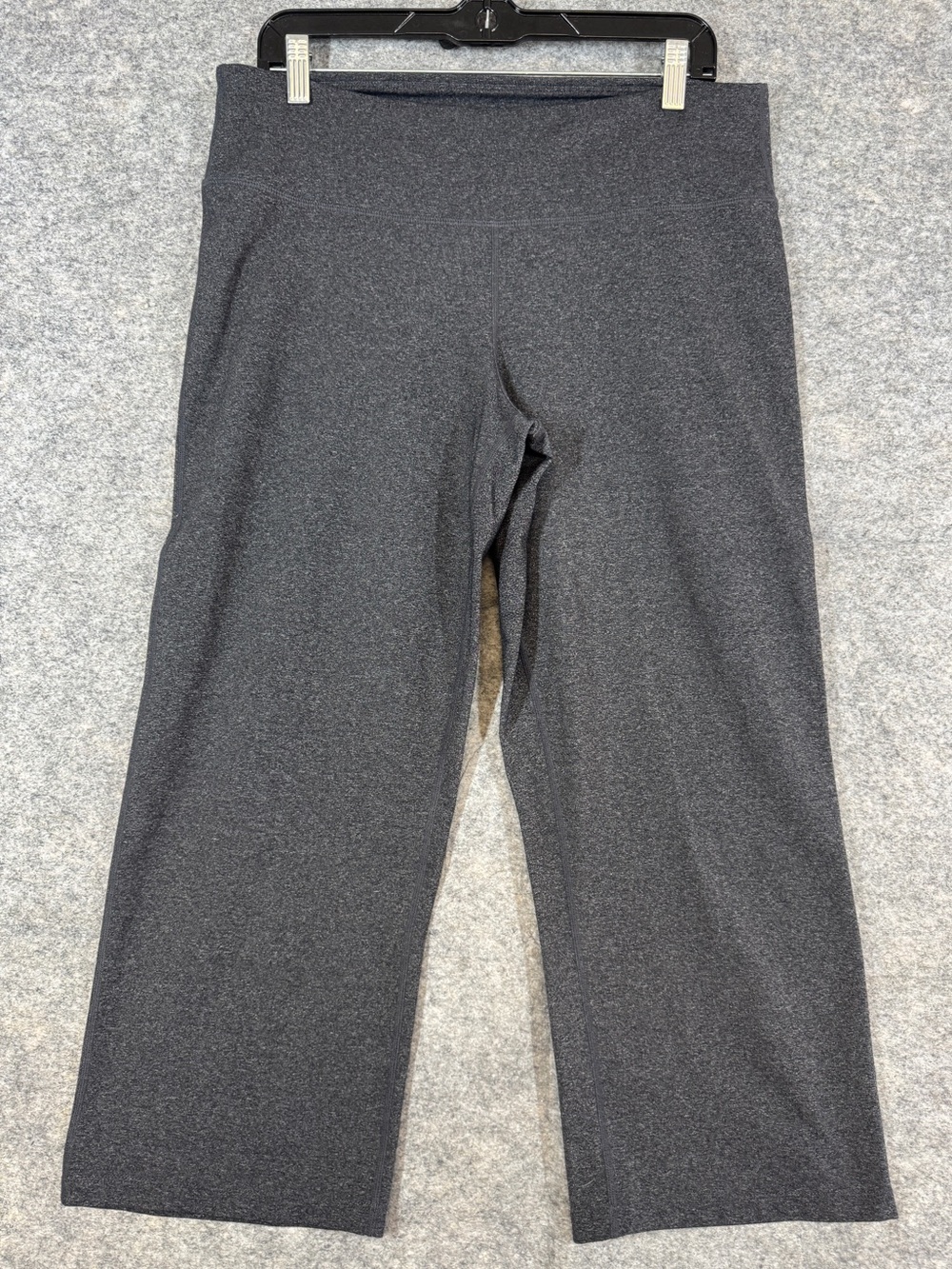 PRANA Gray Wide Leg Yoga Pants Large Athletic High Rise Lounge Stretch Casual